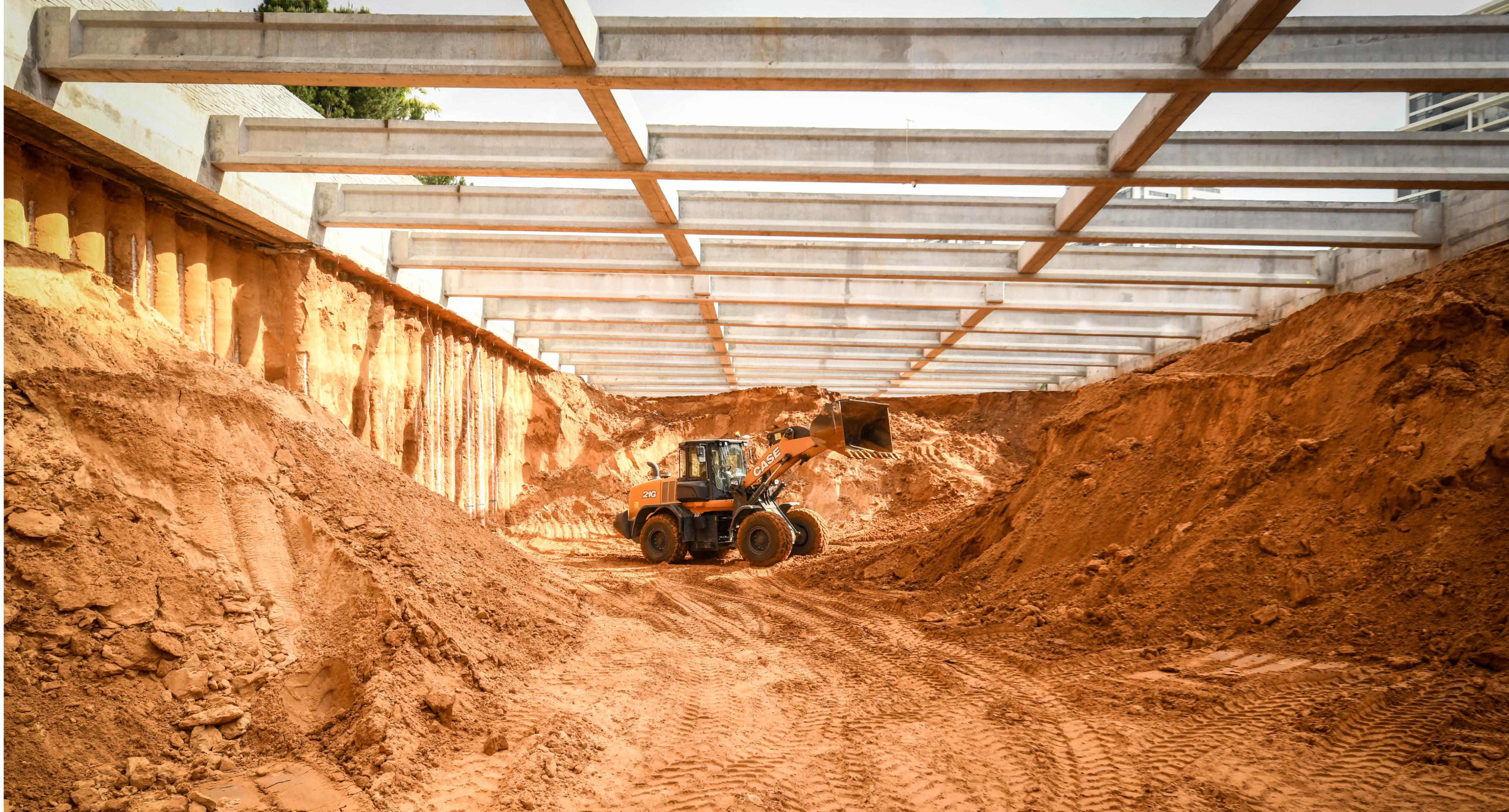 קורות בטון בפרויקט שיקוע כביש Concrete Beams in the Road Embedding Project